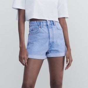 ZARA Light Blue Denim Shorts
